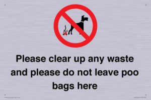 Please clear up any waste and please do not leave poo bags here